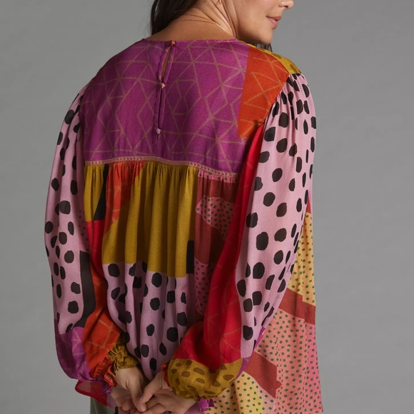 EUC Bl^nk London Miranda Peasant Blouse M - Picture 5 of 15